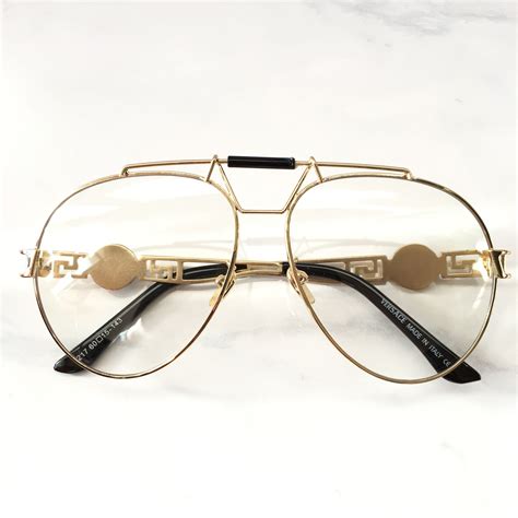 used versace glasses|clear and gold versace glasses.